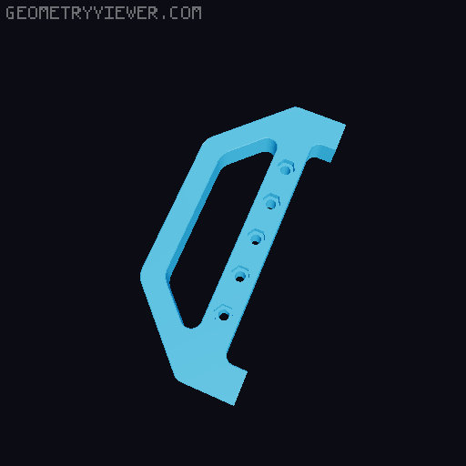 3D printable rack - Handles and Footer for Printable Skadis Mount 3D model thumbnail