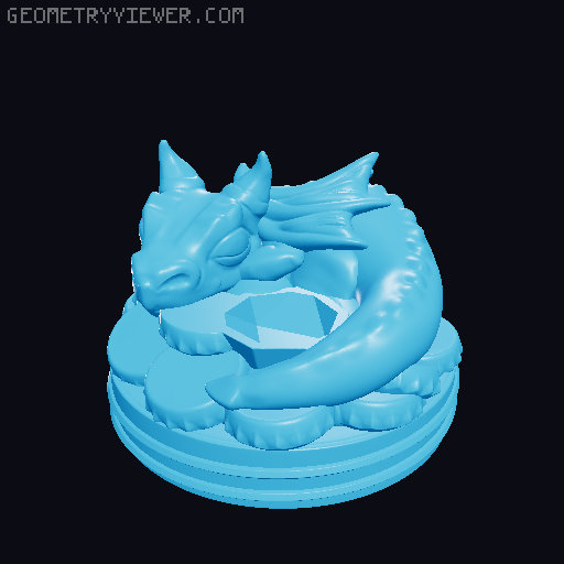 Baby Dragon Dice Guardian 3D model thumbnail