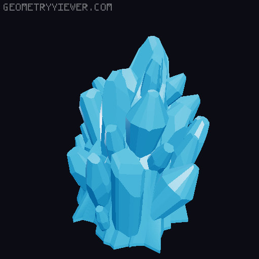 Glow in the Dark Crystal Night Lights! Self-emissive and lighting! 3D model thumbnail