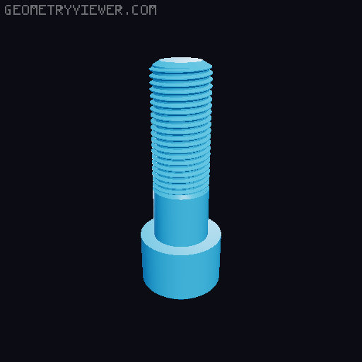 Hundreds of Metric Allen Screws with Cylindrical Head M2 up to M64 3D model thumbnail