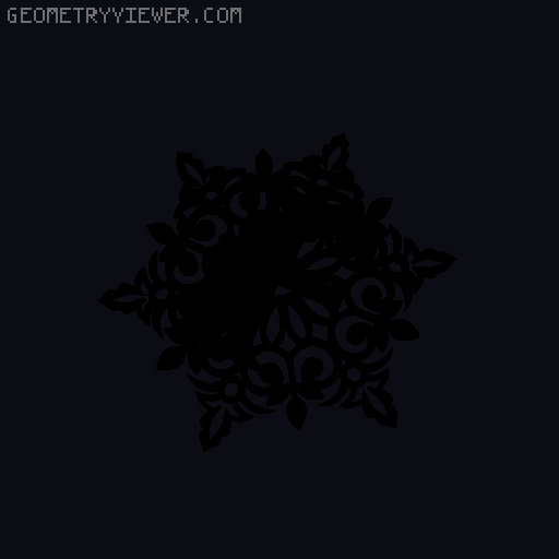 Initial A-Z snowflake décor 3D model thumbnail