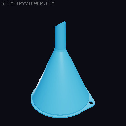 Funnels. Various sizes 25mm to 200mm 3D model thumbnail