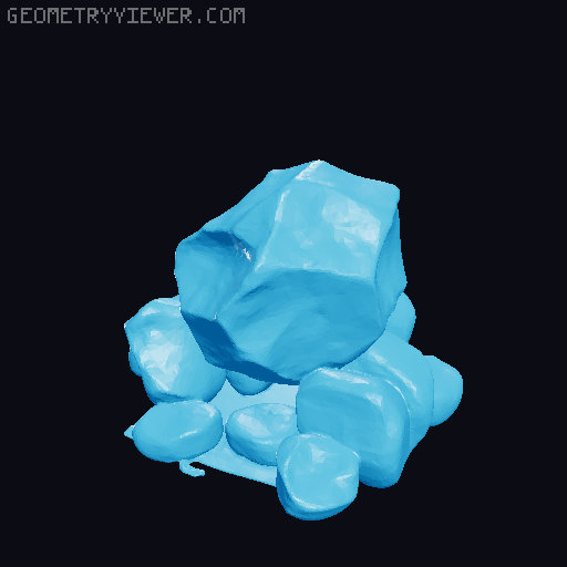 Rock pile 1 3D model thumbnail