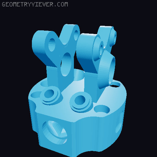 OHC V60 Ultramax Engine 3D model thumbnail