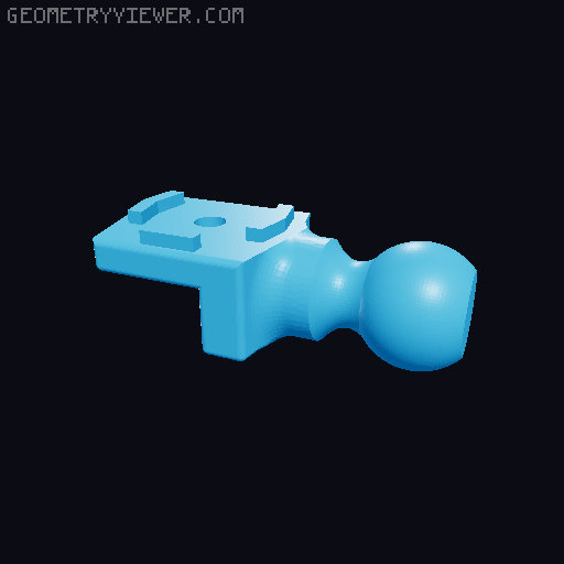 E3 S1 X- axis tensioner backplate replacement  & Ball Joint Nebula Cam Mount 3D model thumbnail