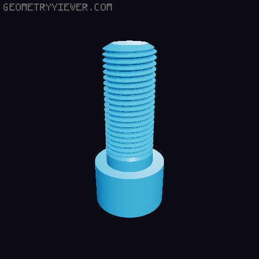 Hundreds of Metric Allen Screws with Cylindrical Head M2 up to M64 3D model thumbnail