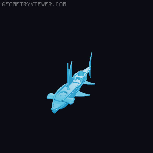 Hammership Miniature from Dungeons and Dragons Spelljammer 3D model thumbnail