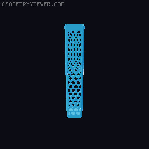 Gridfinity Hex Bins Light all sizes 3D model thumbnail
