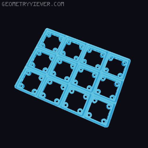Gridfinity Screwable Magnetic Base Plates 3D model thumbnail