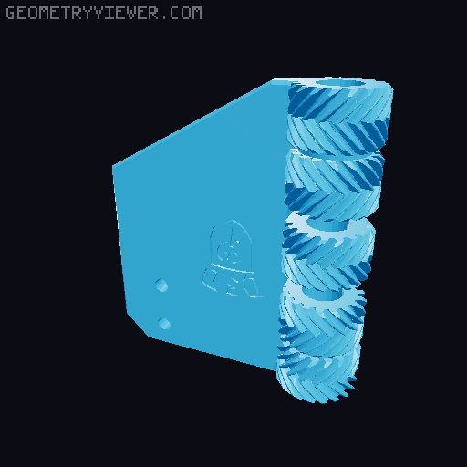 270 Degree Geared Hinges (V2) for K1/K1 Max/K1C. Easy print option. Not print in place. 3D model thumbnail