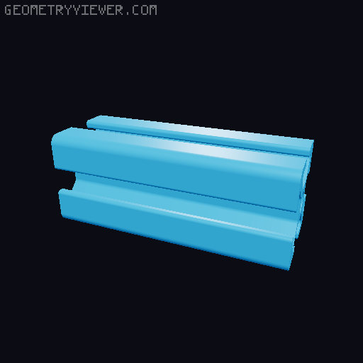 Extruded Aluminum Profile Collection 3D model thumbnail