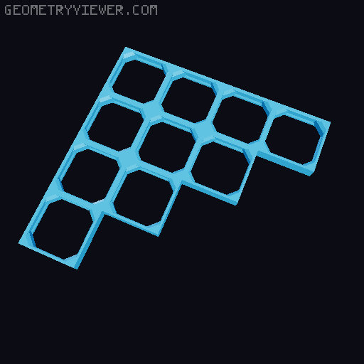 openGrid Triangular Tiles (2x2 - 12x12) 3D model thumbnail