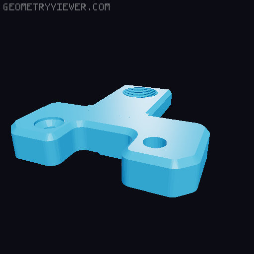 K1C Extruder Bowden Connector 3D model thumbnail