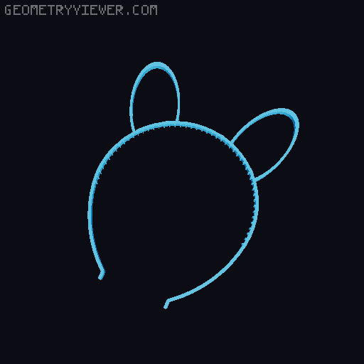 Easter Bunny Headband with Insert options! 3D model thumbnail