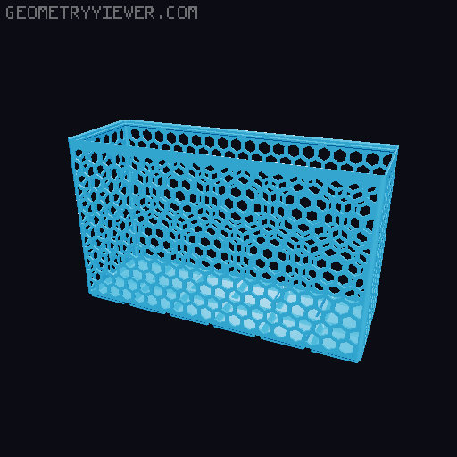 Gridfinity Hex Bins Light all sizes 3D model thumbnail