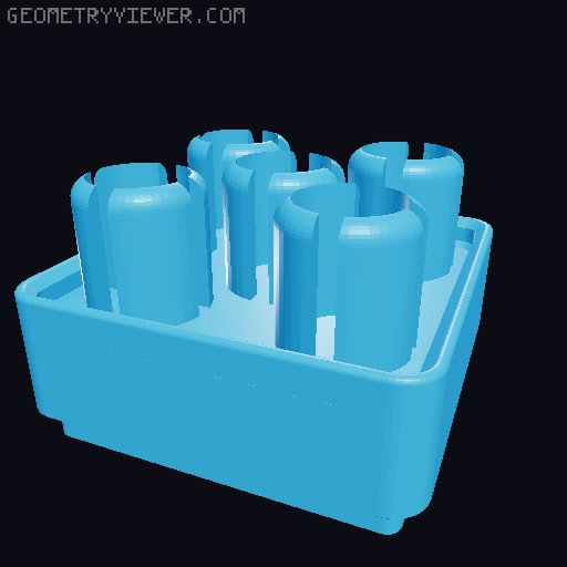 gridfinity sanding wheel organizer set 3D model thumbnail