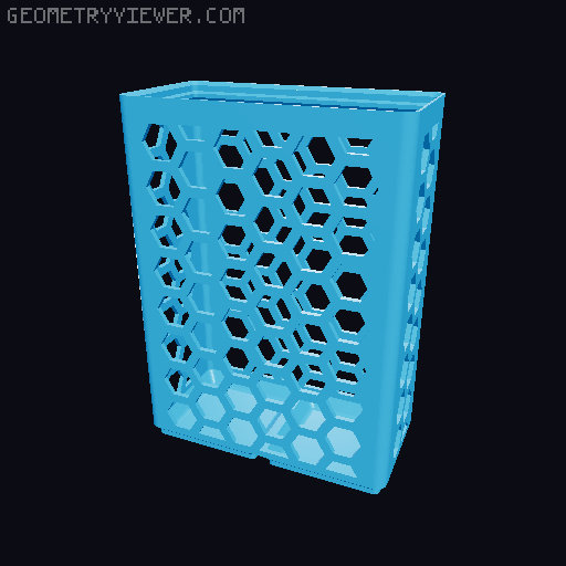 Gridfinity Hex Bins Light (rotated grid) all sizes 3D model thumbnail