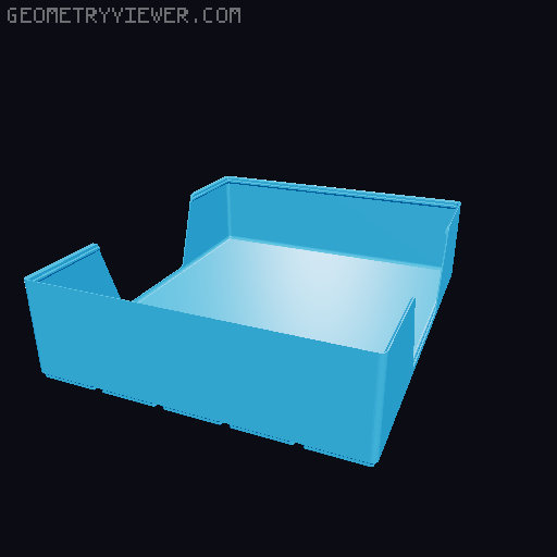 Gridfinity wall cutout collection 3D model thumbnail