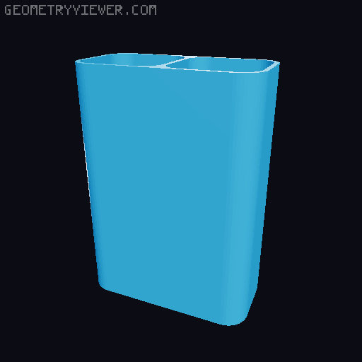 Bin for Ikea skadis - 564 models - hooks need support 3D model thumbnail