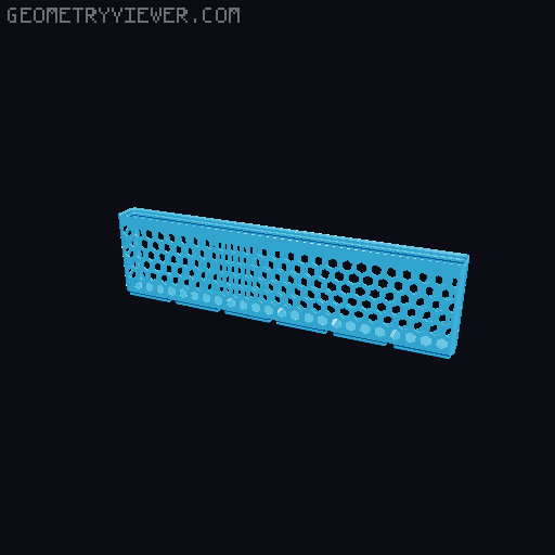 Gridfinity Hex Bins Light all sizes 3D model thumbnail
