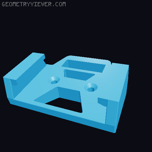 Makita 18V Akkuhalterung angewinkelt / Makita 18V battery holder angled 3D model thumbnail