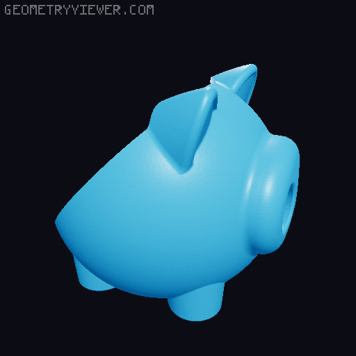Piggy Planter 3D model thumbnail