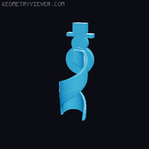 Christmas Wineglass Marker 3D model thumbnail