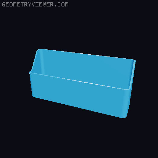 Bin for Ikea skadis - 564 models - hooks need support 3D model thumbnail