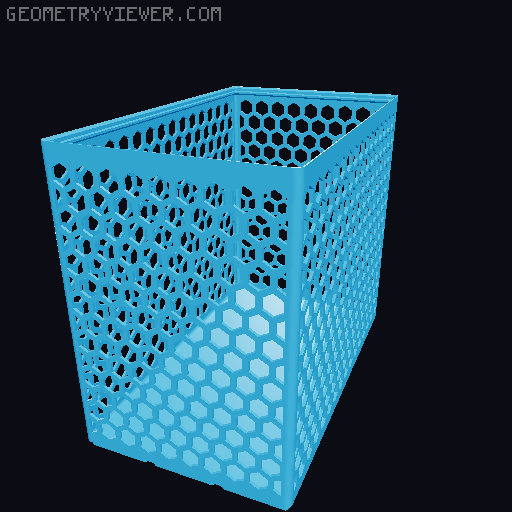 Gridfinity Hex Bins all sizes 3D model thumbnail