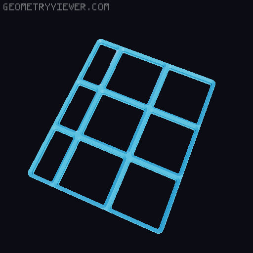 Fractional Gridfinity Expanded 3D model thumbnail