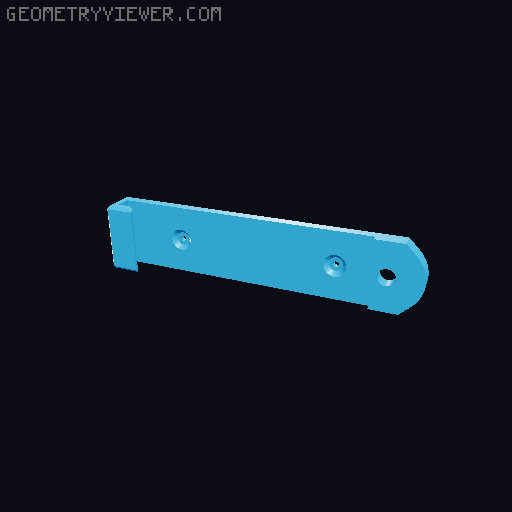 Guide Rail Holder (Festool, Makita) 3D model thumbnail