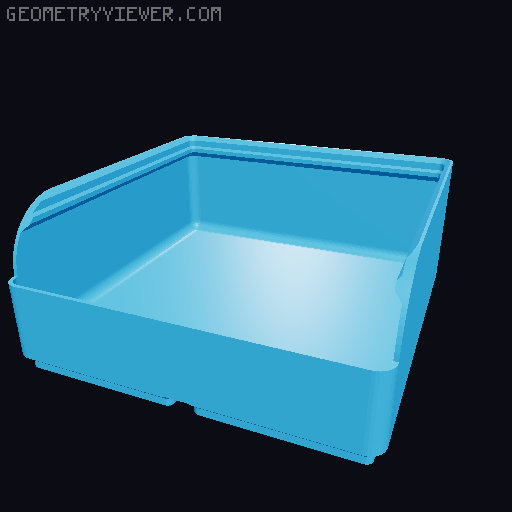 Gridfinity rouded bins collection all sizes 3D model thumbnail