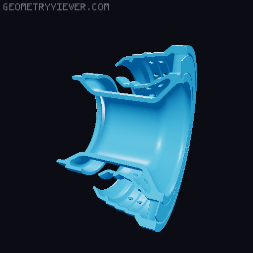 3D Printable Jet Engine 3D model thumbnail