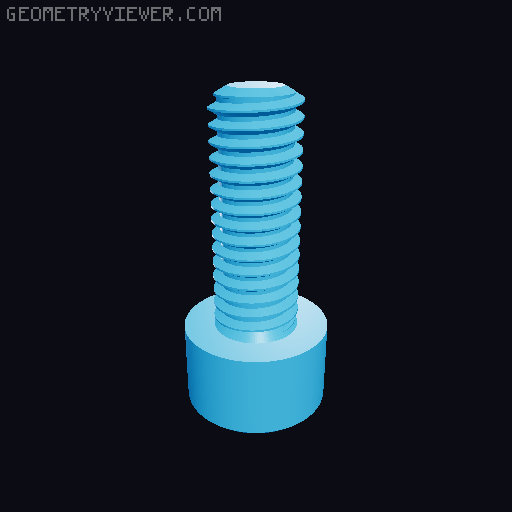 Hundreds of Metric Allen Screws with Cylindrical Head M2 up to M64 3D model thumbnail