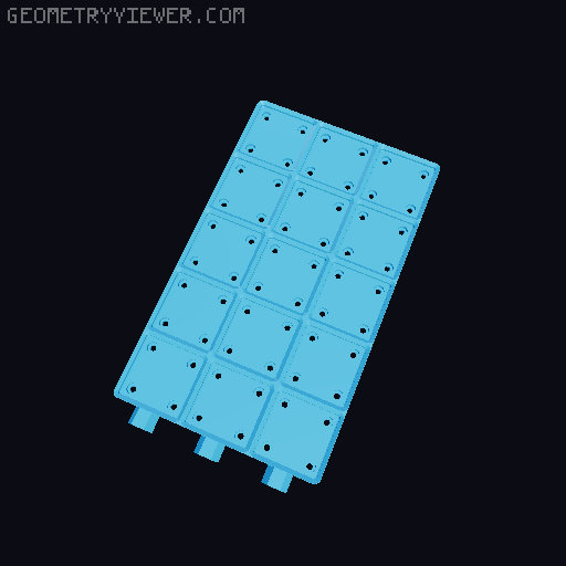 Gridfinity honeycomb wall baseplates 3D model thumbnail