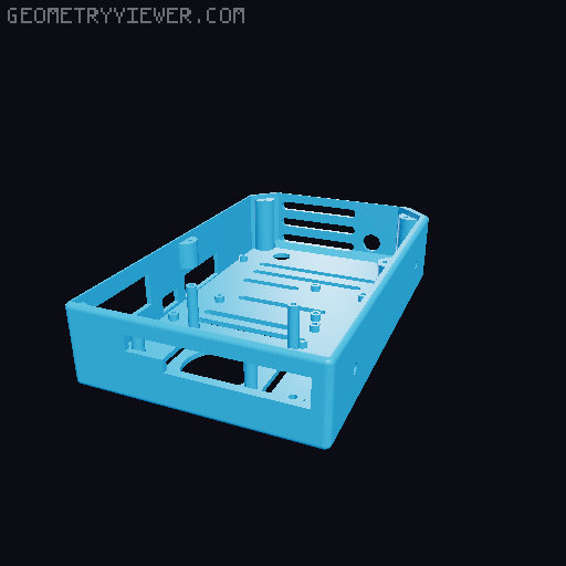 SKR Mini E3V3 - RPI - U2C - LM2596 Mainboard Case 3D model thumbnail