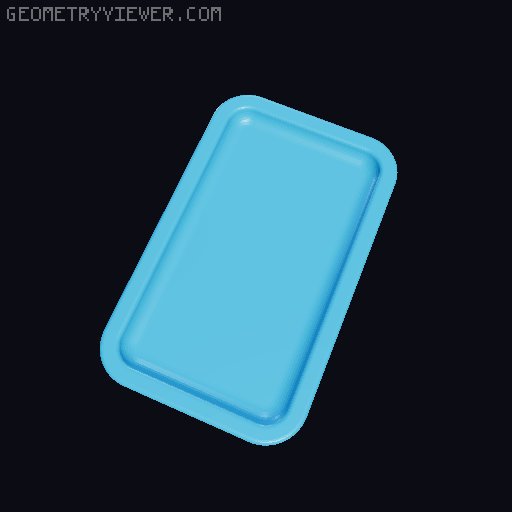 Minimalist Pocket Tray – Modern Hollow Design 3D model thumbnail