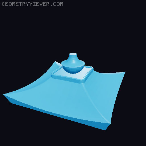 Modified Roof For Lithophane Lamp 3D model thumbnail