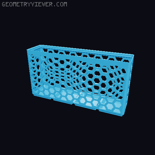 Gridfinity Hex Bins Light (rotated grid) all sizes 3D model thumbnail