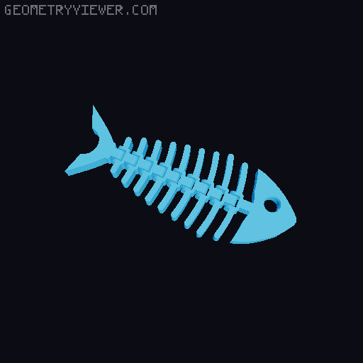 SUPERIOR Articulated Fish Bones 3D model thumbnail