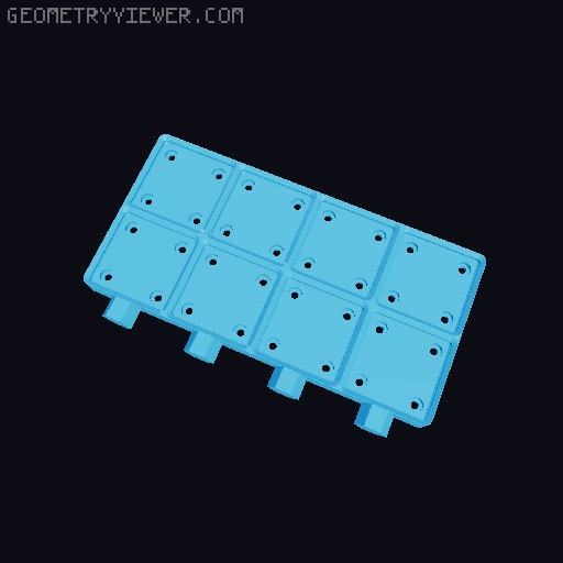 Gridfinity honeycomb wall baseplates 3D model thumbnail