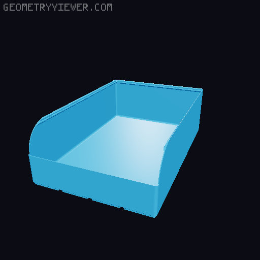 Gridfinity rouded bins collection all sizes 3D model thumbnail