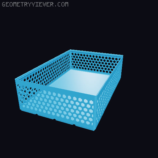 Gridfinity Hex Bins all sizes 3D model thumbnail