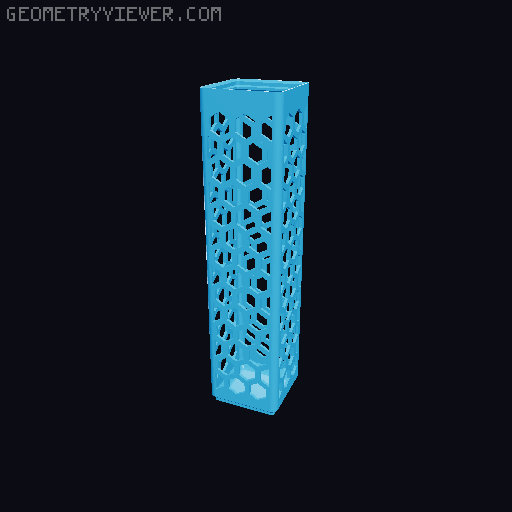 Gridfinity Hex Bins Light all sizes 3D model thumbnail
