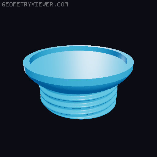 Cuped and edged heads for projector angle feet 3D model thumbnail