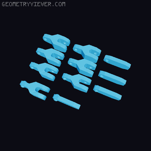 40mm frame parts 3D model thumbnail