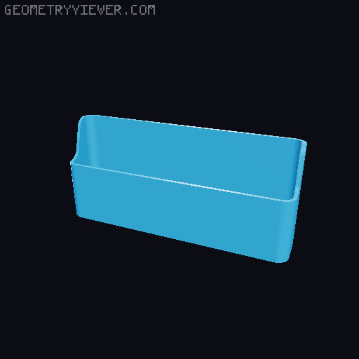 Bin for Ikea skadis - 564 models - hooks need support 3D model thumbnail