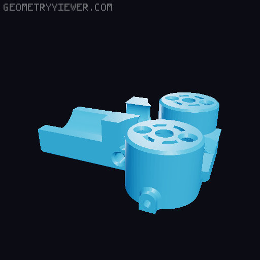 Protean 370 motor compatable flywheel cage 3D model thumbnail