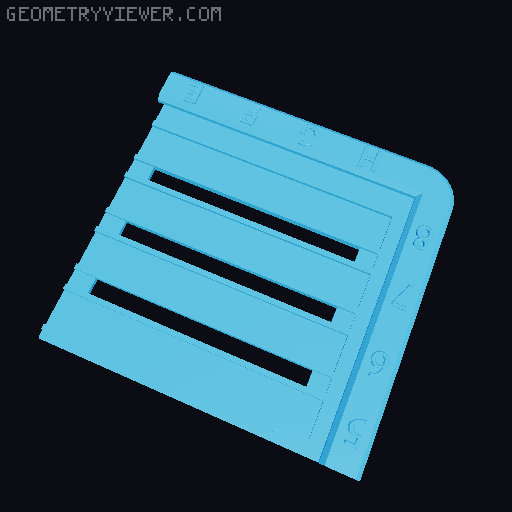 Frame for Magnetic Tape Use with the Magnetic Chessboard 3D model thumbnail