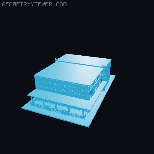 n scale - vintage and forgotten - fast food restaurant -  Blaze pizza 3D model thumbnail